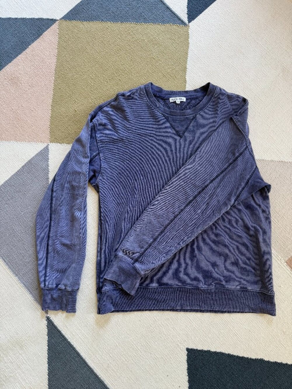 Alex Mill Marlon Sweatshirt In Lightweight Cotton Terry Dark Navy - Size Small